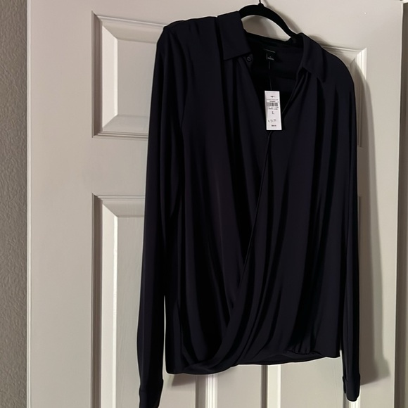 Ann Taylor Navy Blouse - Picture 5 of 7